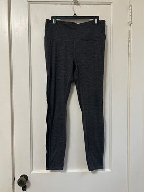 Women’s GAIAM Charcoal Gray Active Leggings with sheer side panels - Size Large